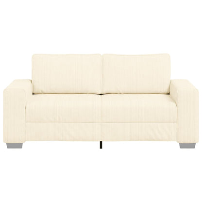 Loveseat Sofa Crème 180x77x82 cm Corduroy Stof
