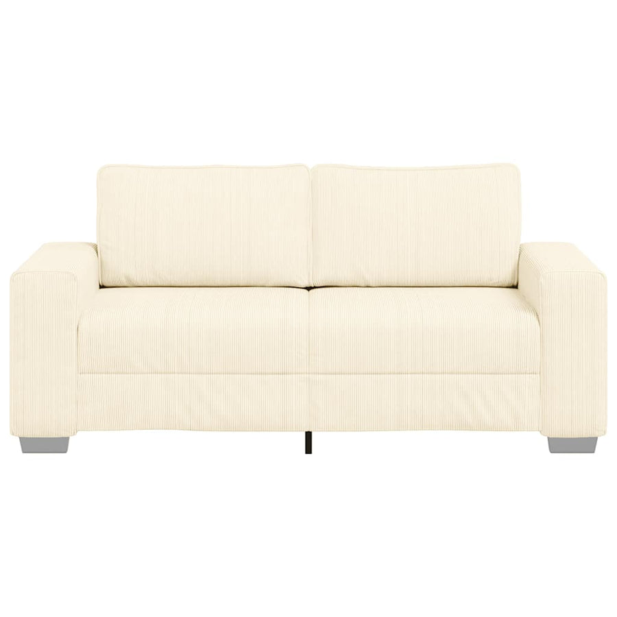 Loveseat Sofa Crème 180x77x82 cm Corduroy Stof