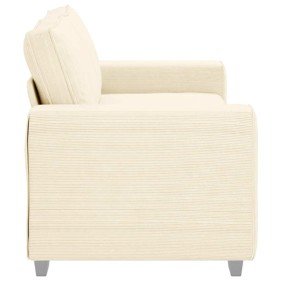 Loveseat Sofa Crème 180x77x82 cm Corduroy Stof