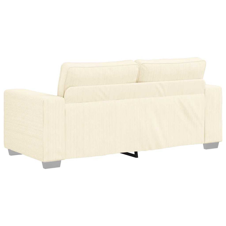 Loveseat Sofa Crème 180x77x82 cm Corduroy Stof
