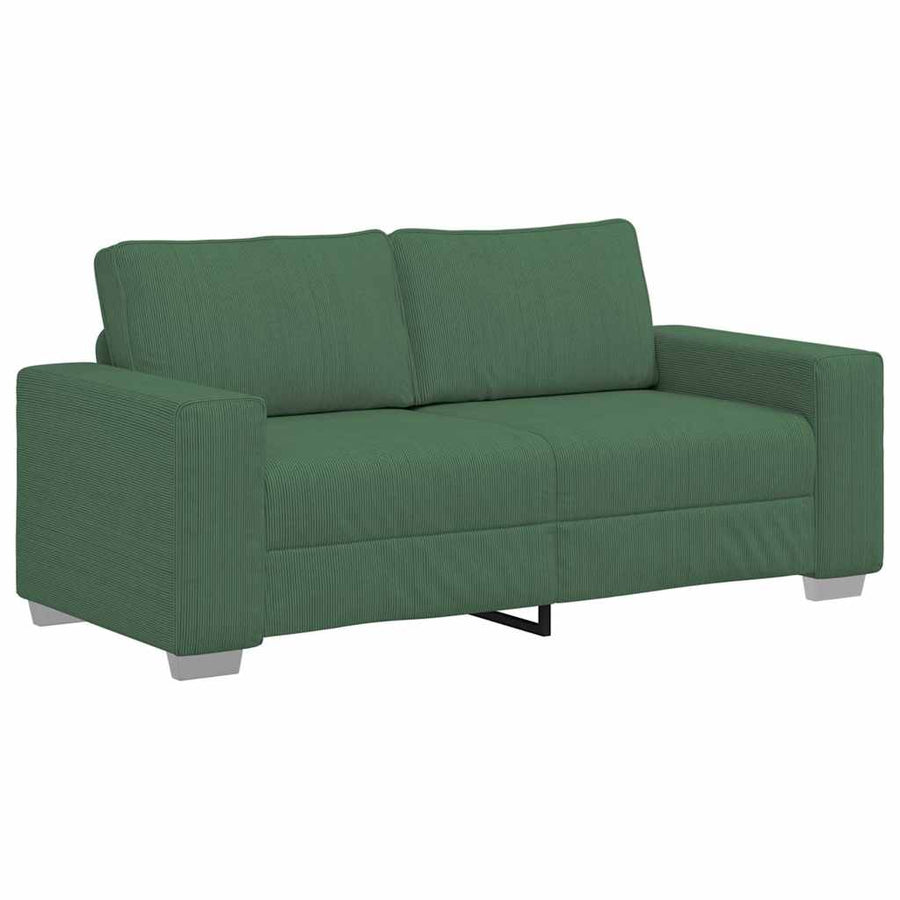 Loveseat Sofa Donkergroen 180x77x82 cm Corduroy Stof
