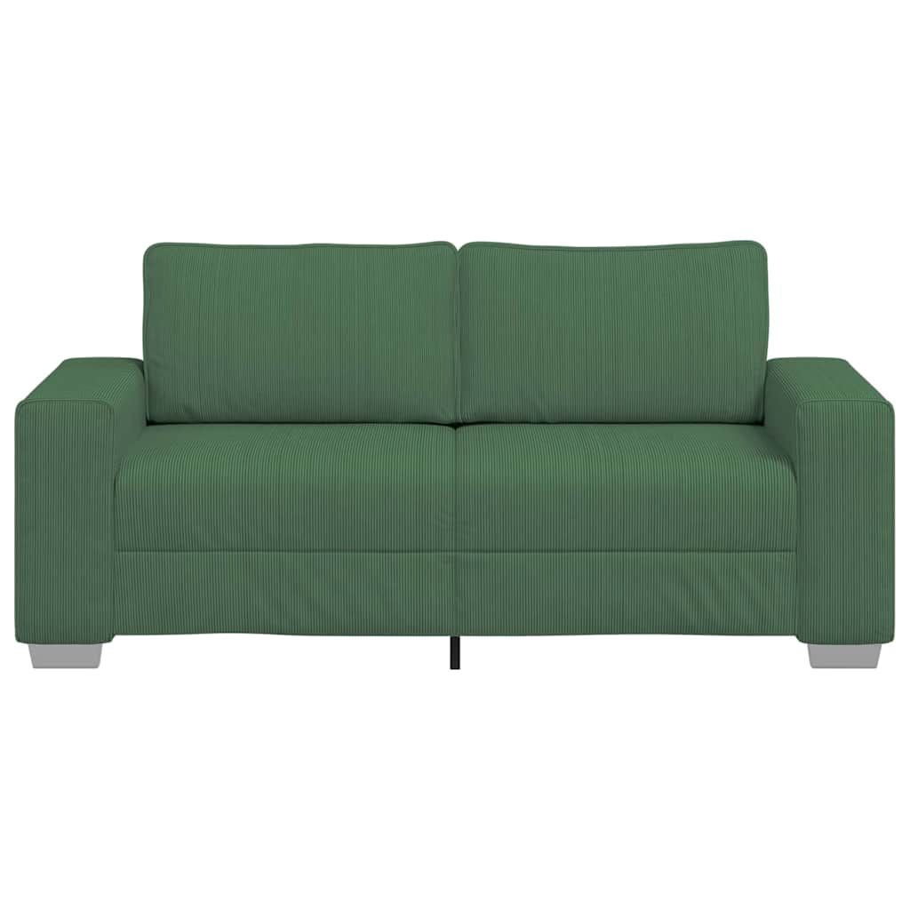 Loveseat Sofa Donkergroen 180x77x82 cm Corduroy Stof