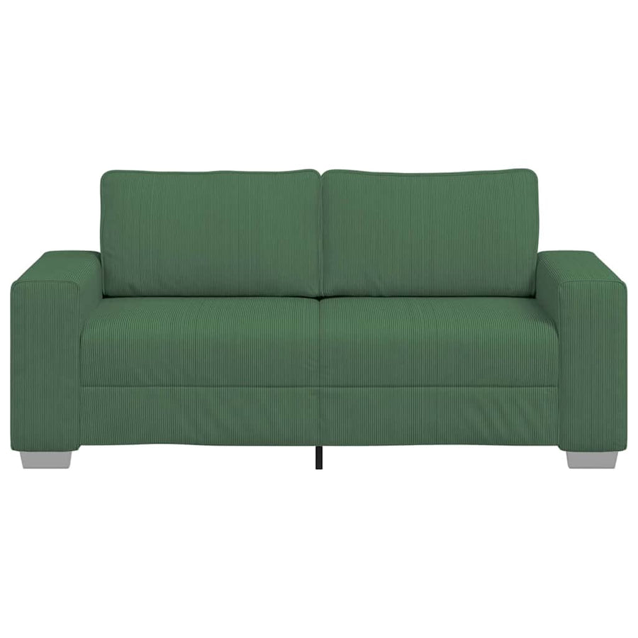 Loveseat Sofa Donkergroen 180x77x82 cm Corduroy Stof