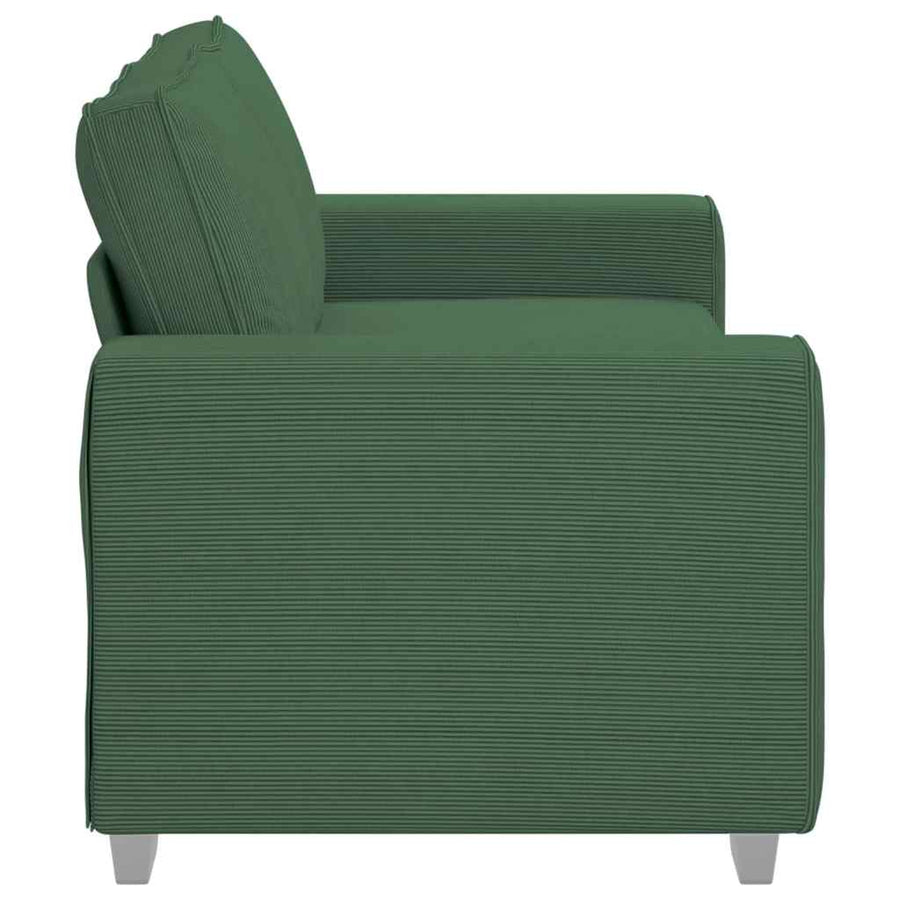 Loveseat Sofa Donkergroen 180x77x82 cm Corduroy Stof