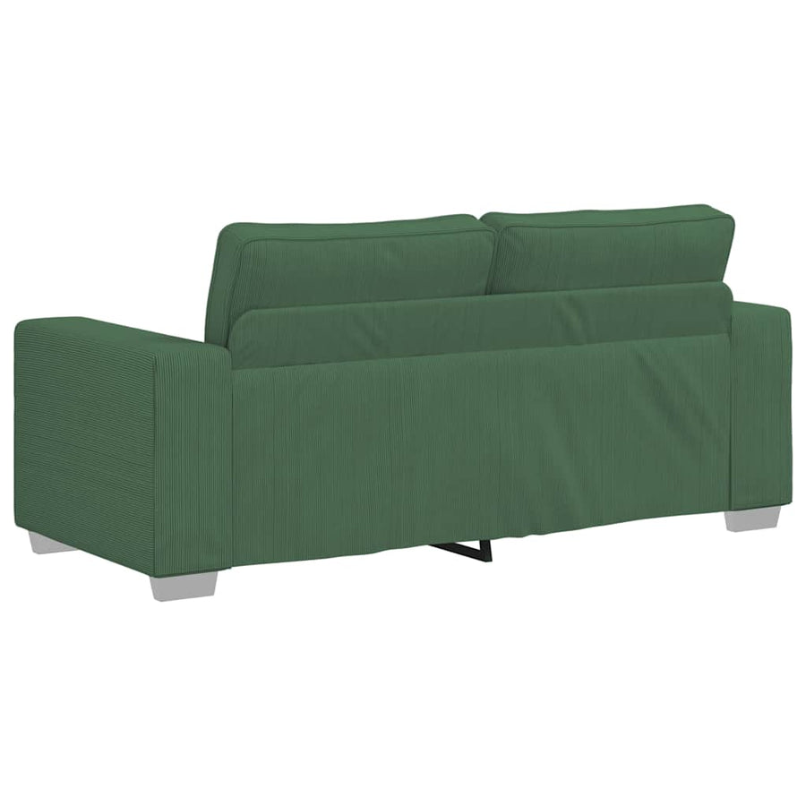 Loveseat Sofa Donkergroen 180x77x82 cm Corduroy Stof