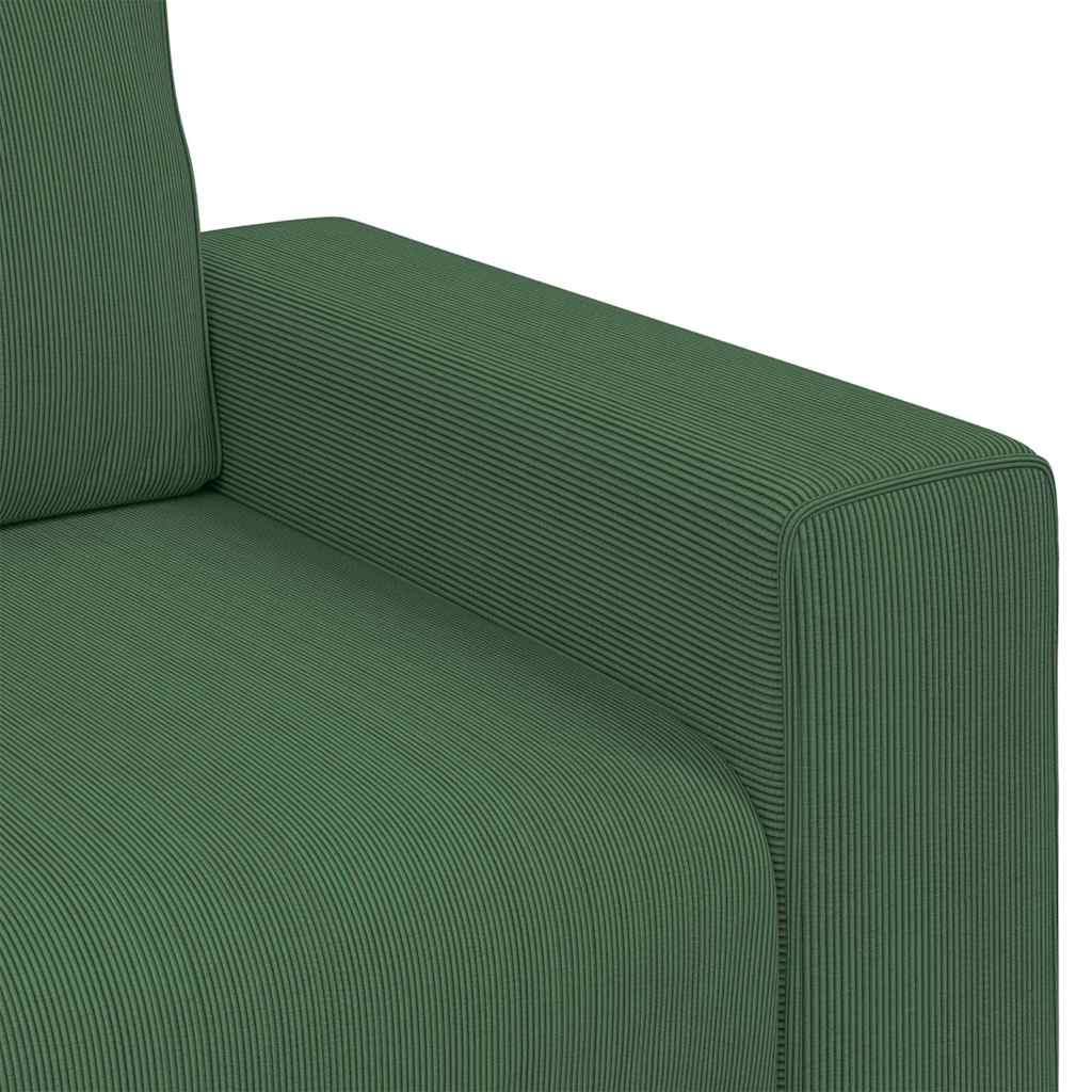 Loveseat Sofa Donkergroen 180x77x82 cm Corduroy Stof
