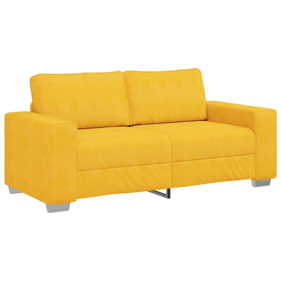 Loveseat Sofa Lichtgeel 180x77x82 cm Corduroy Stof