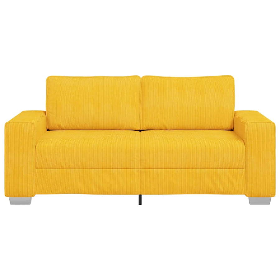 Loveseat Sofa Lichtgeel 180x77x82 cm Corduroy Stof