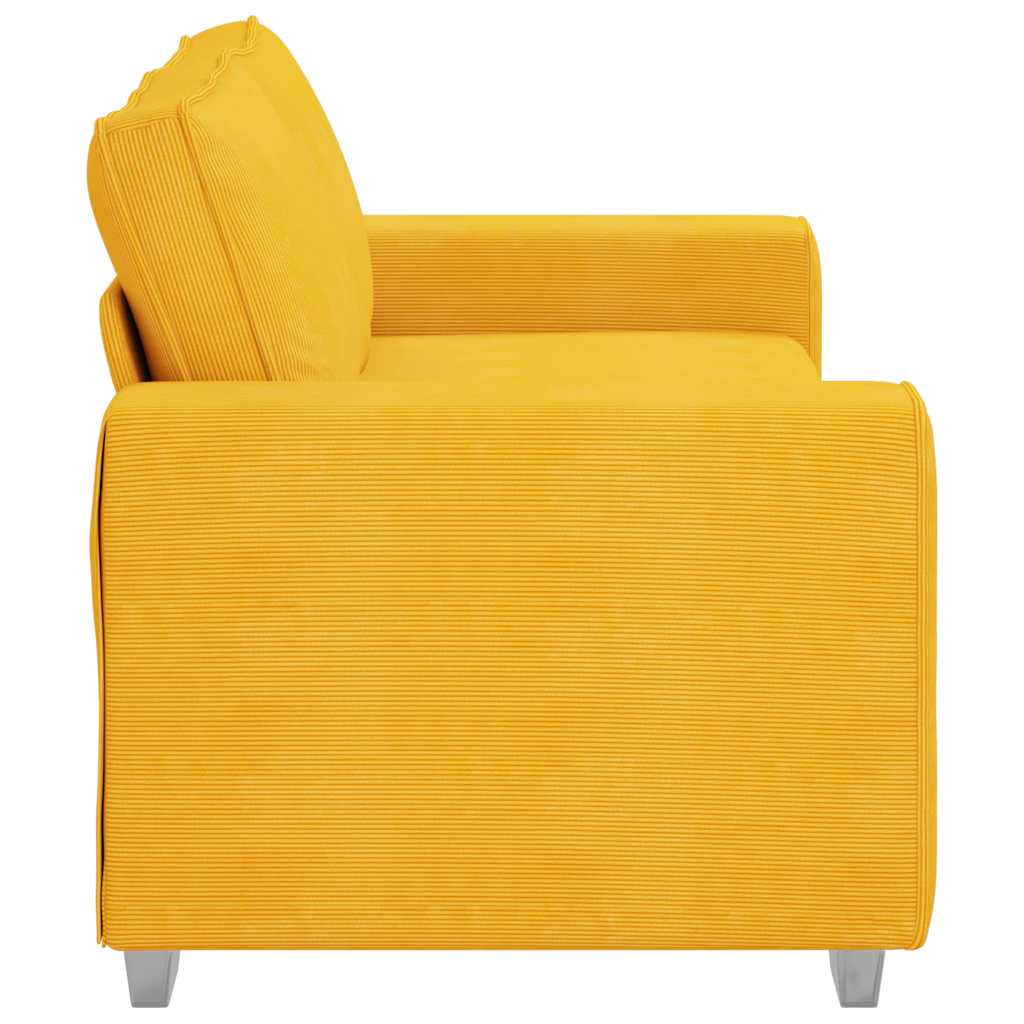 Loveseat Sofa Lichtgeel 180x77x82 cm Corduroy Stof