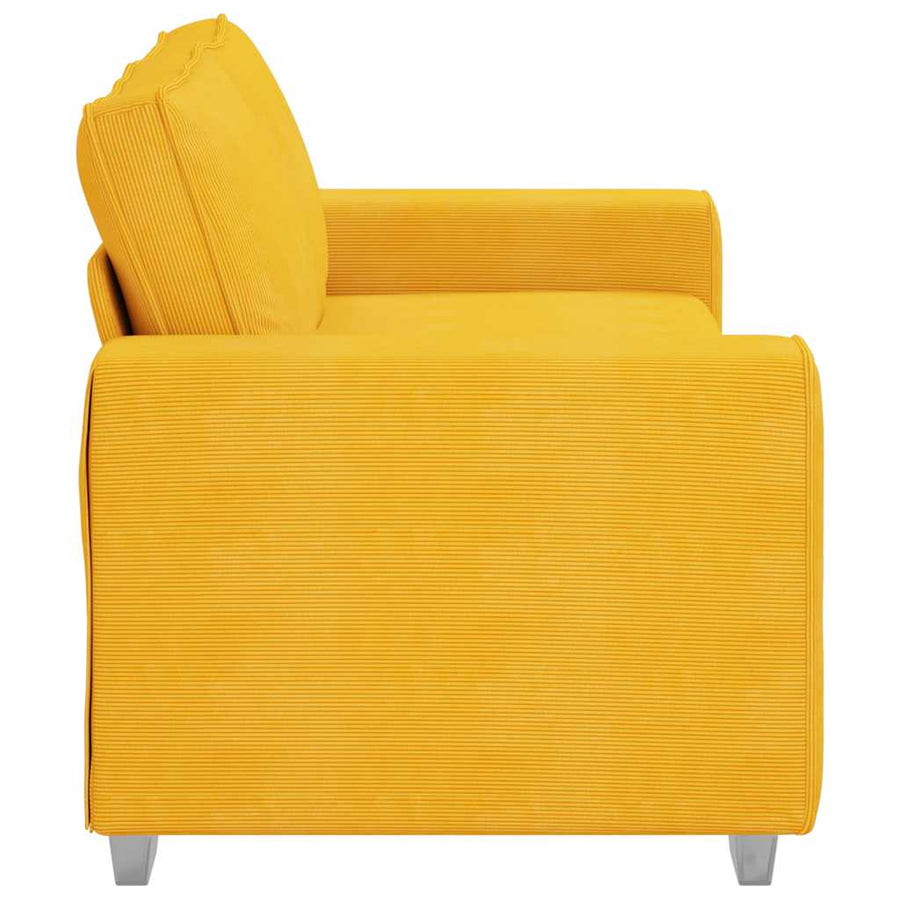 Loveseat Sofa Lichtgeel 180x77x82 cm Corduroy Stof