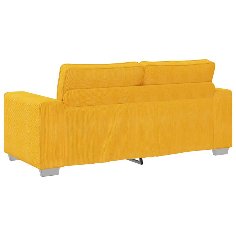 Loveseat Sofa Lichtgeel 180x77x82 cm Corduroy Stof