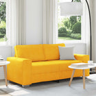 Loveseat Sofa Light Yellow 180x77x82 cm Corduroy Fabric