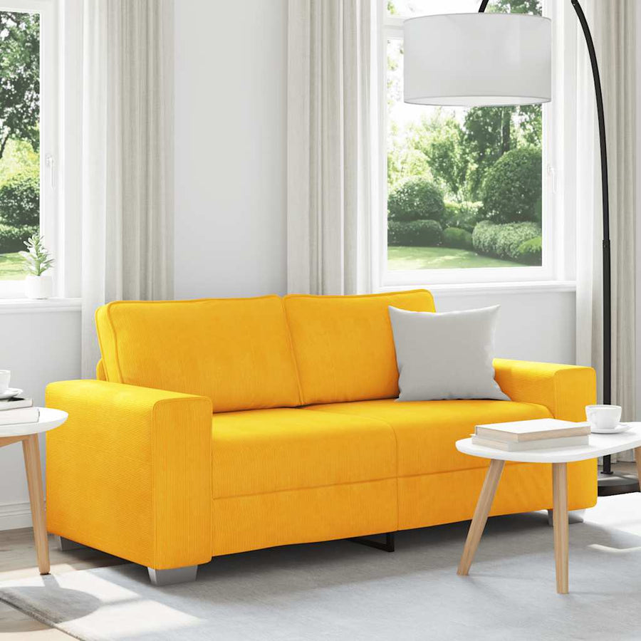 Loveseat Sofa Lichtgeel 180x77x82 cm Corduroy Stof