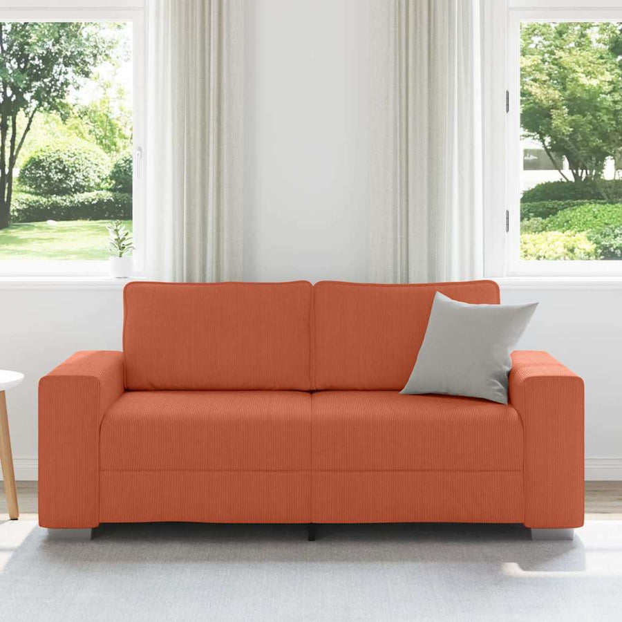 Loveseat Sofa Rood Oranje 180x77x82 cm Corduroy Stof