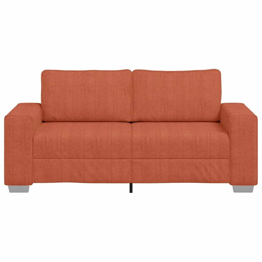 Loveseat Sofa Rood Oranje 180x77x82 cm Corduroy Stof
