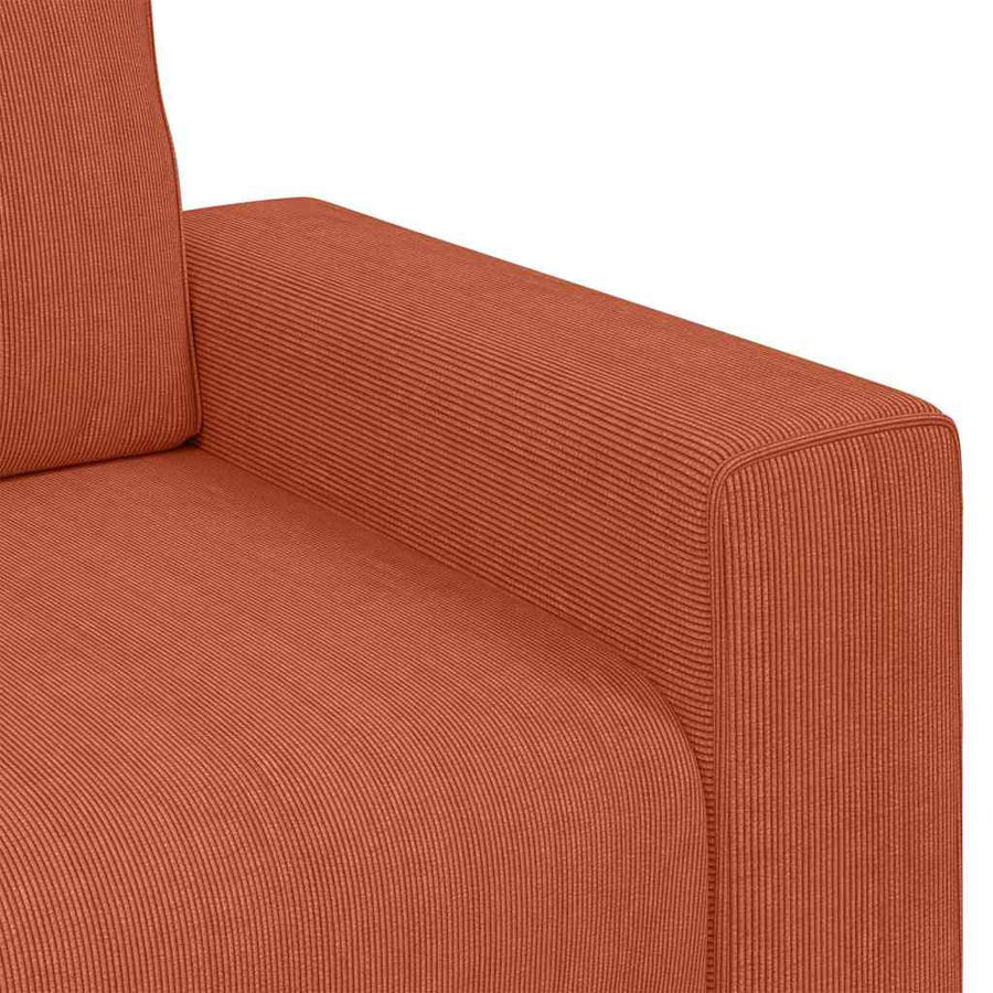 Loveseat Sofa Rood Oranje 180x77x82 cm Corduroy Stof