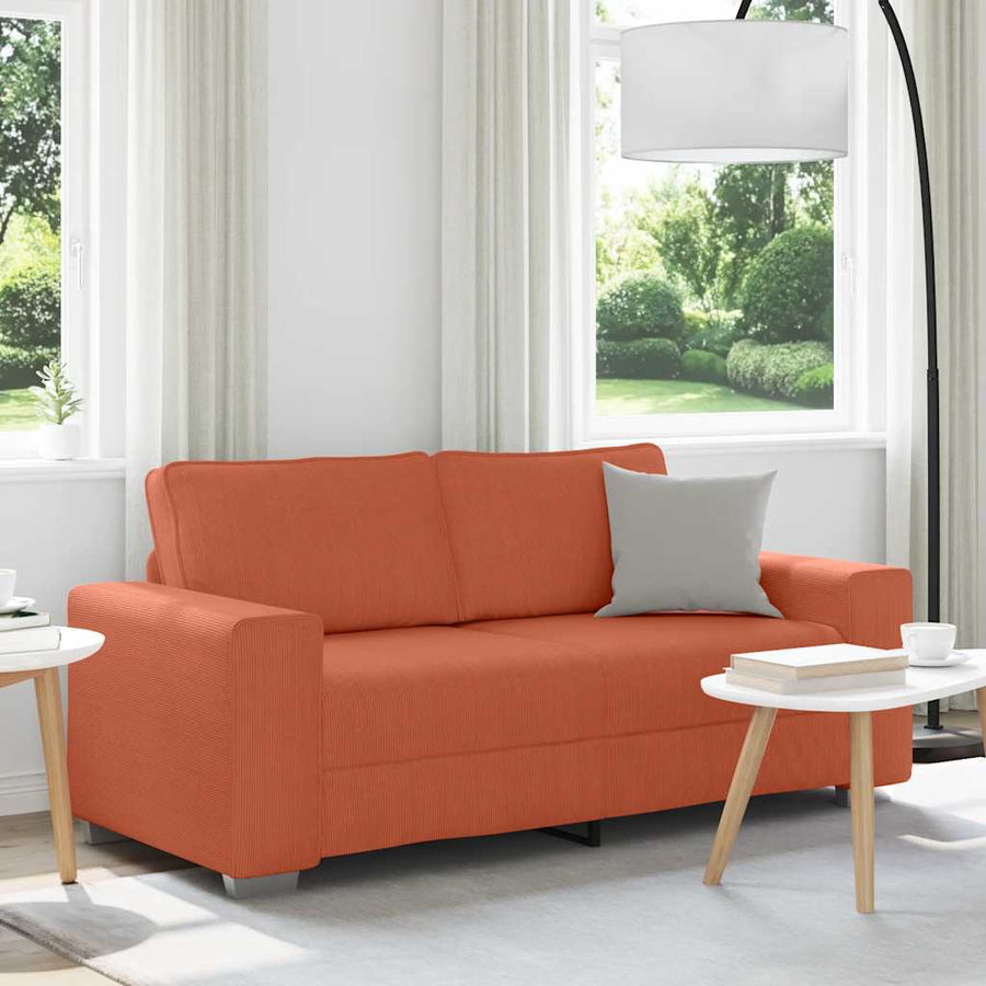 Loveseat Sofa Rood Oranje 180x77x82 cm Corduroy Stof