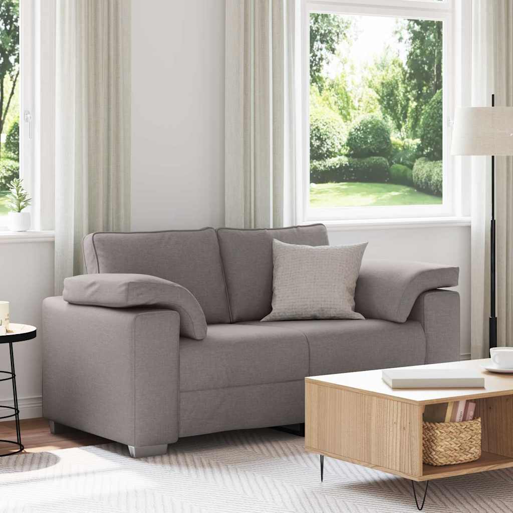 Loveseat Taupe 160 x 77 x 82 cm Stof