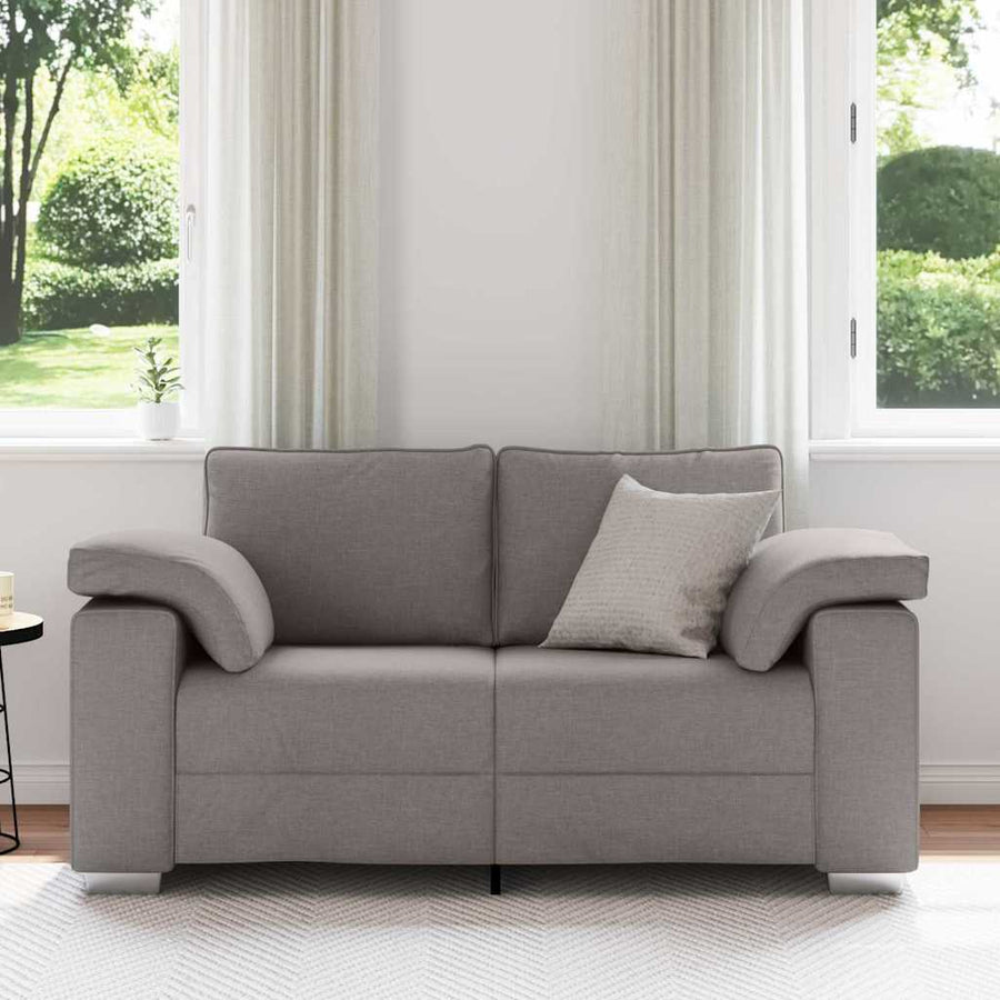Loveseat Taupe 160 x 77 x 82 cm Stof