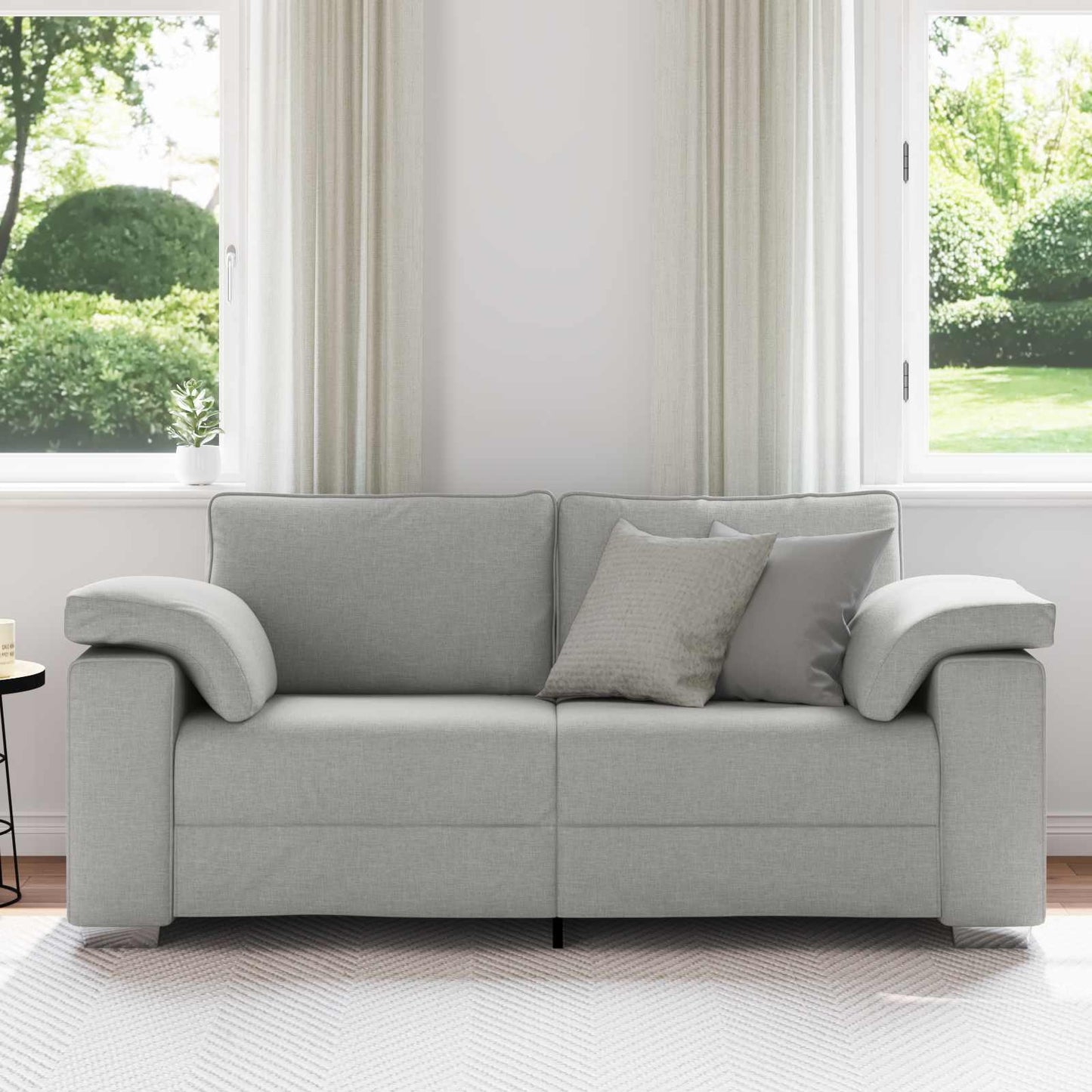 Bank 140Cm Wolkengrijs Stof Wolken grijs