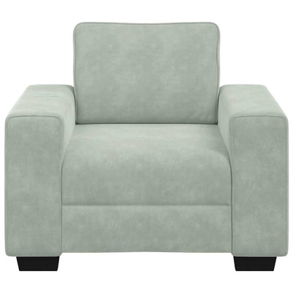 Fauteuil Fluweel 60 cm Lichtgrijs