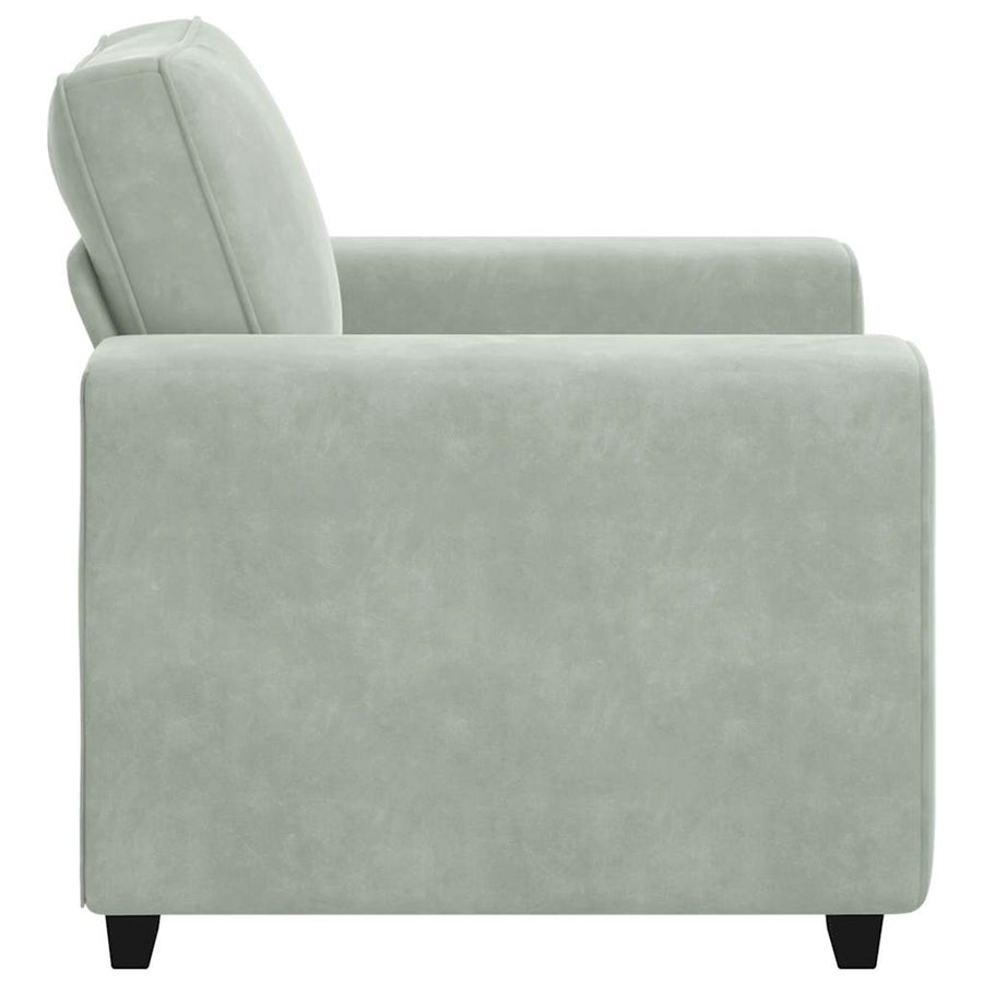 Fauteuil Fluweel 60 cm Lichtgrijs