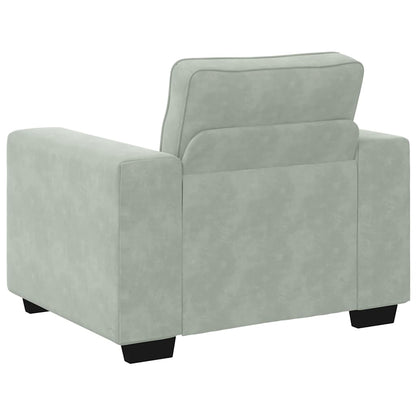 Fauteuil Fluweel 60 cm Lichtgrijs