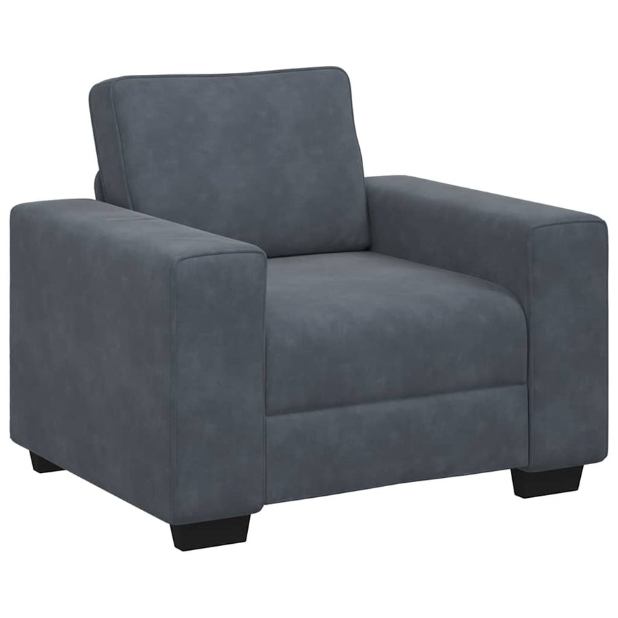 Fauteuil Fluweel 60 cm Donkergrijs