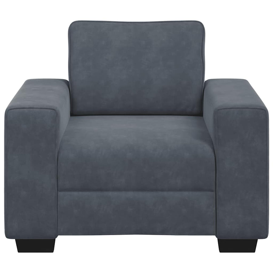 Fauteuil Fluweel 60 cm Donkergrijs