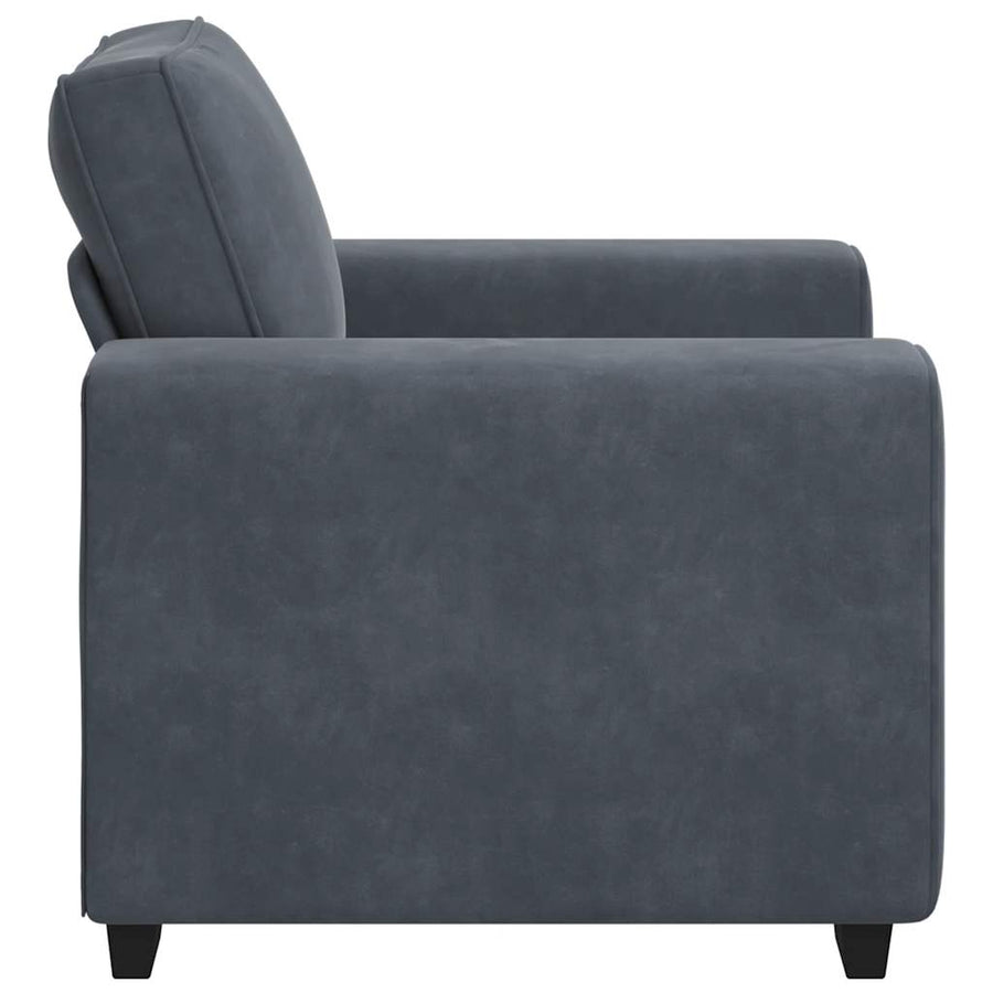 Fauteuil Fluweel 60 cm Donkergrijs