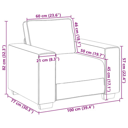 Fauteuil Fluweel 60 cm Donkergrijs