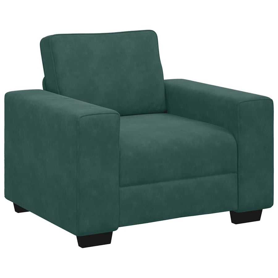 Sofastoel Donkergroen 100x77x82 cm Fluweel