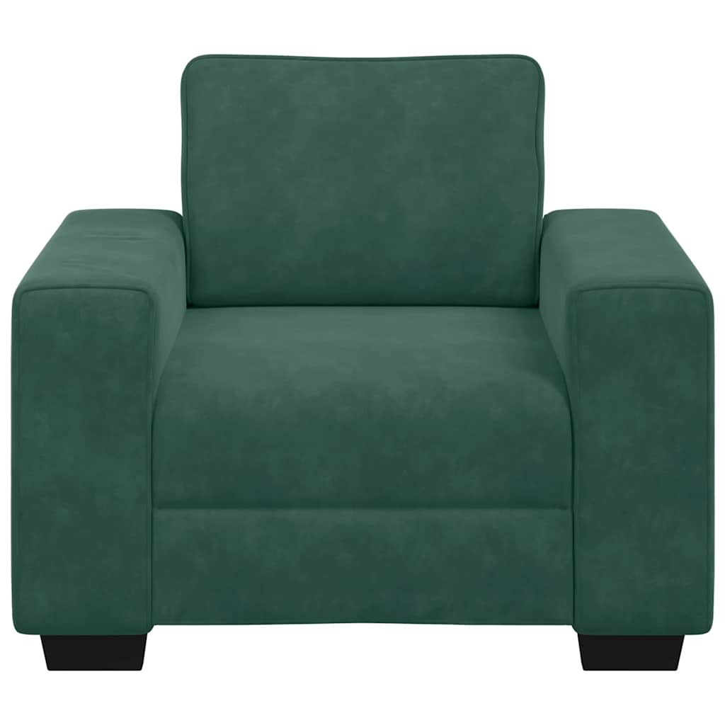 Sofastoel Donkergroen 100x77x82 cm Fluweel