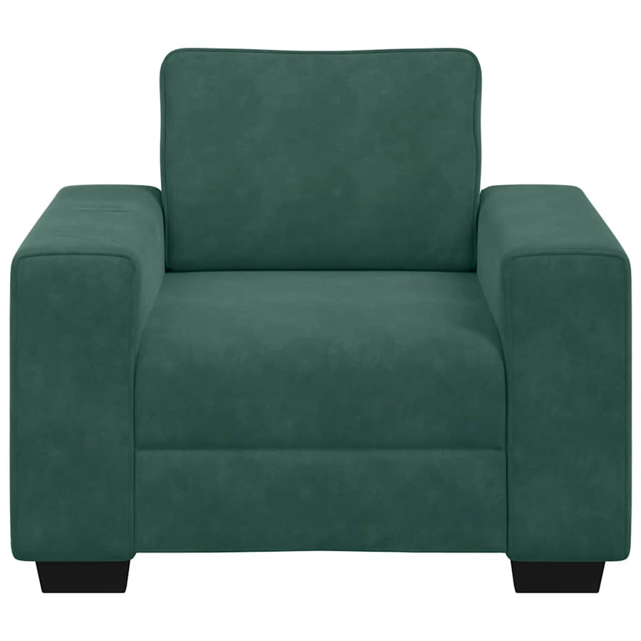 Sofastoel Donkergroen 100x77x82 cm Fluweel