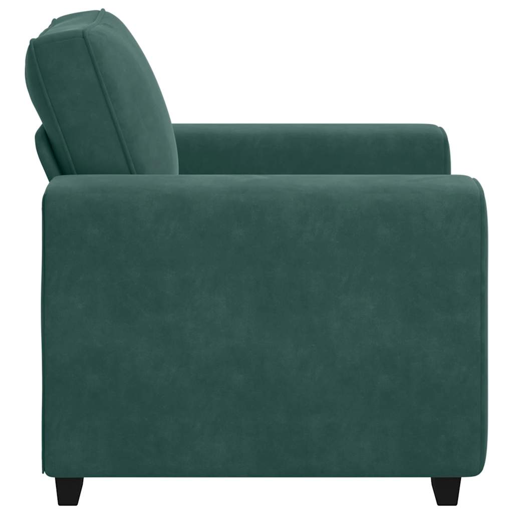 Sofastoel Donkergroen 100x77x82 cm Fluweel