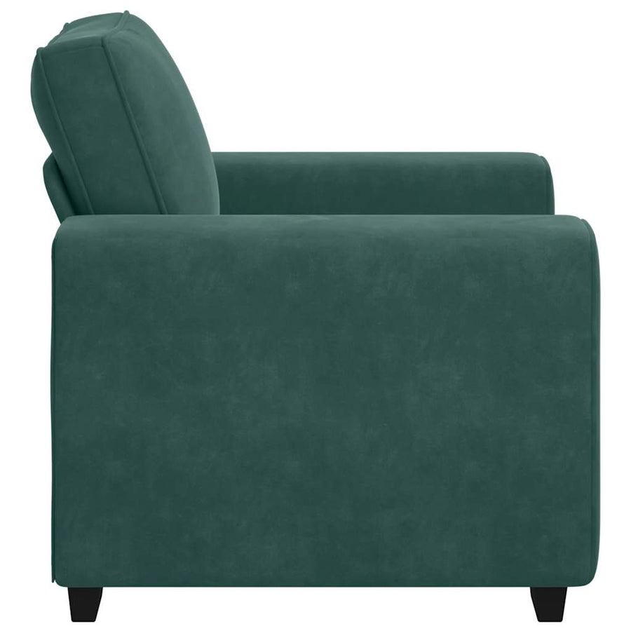 Sofastoel Donkergroen 100x77x82 cm Fluweel