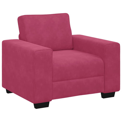 Sofastoel Wijnrood 100x77x82 cm Fluweel