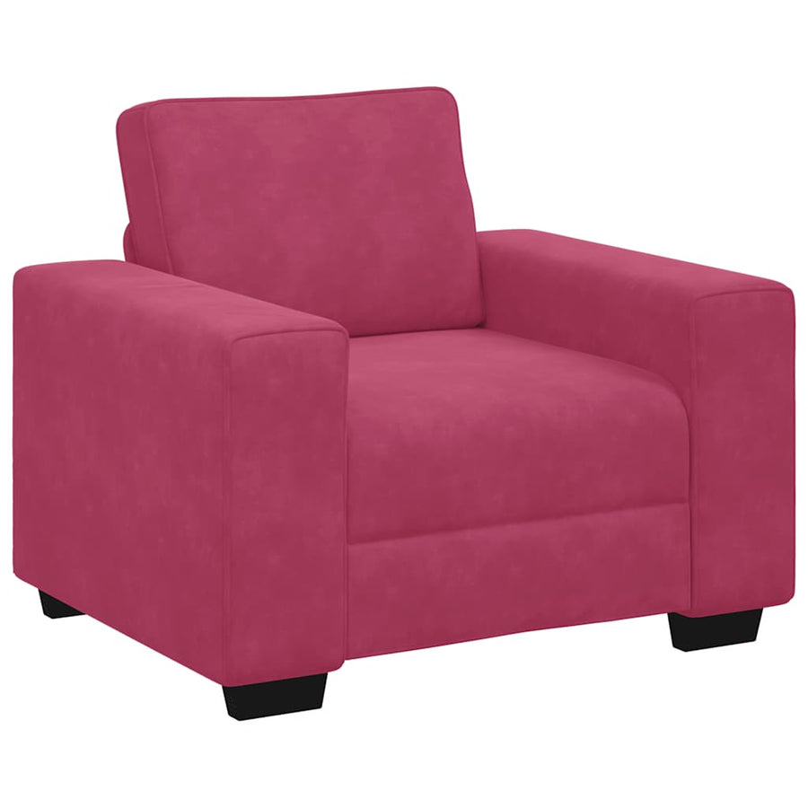 Sofastoel Wijnrood 100x77x82 cm Fluweel