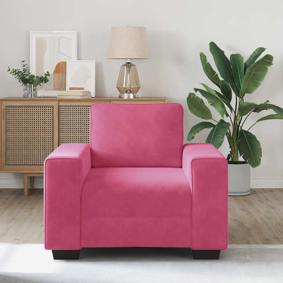 Sofastoel Wijnrood 100x77x82 cm Fluweel