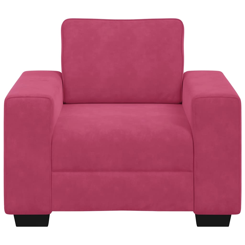Sofastoel Wijnrood 100x77x82 cm Fluweel