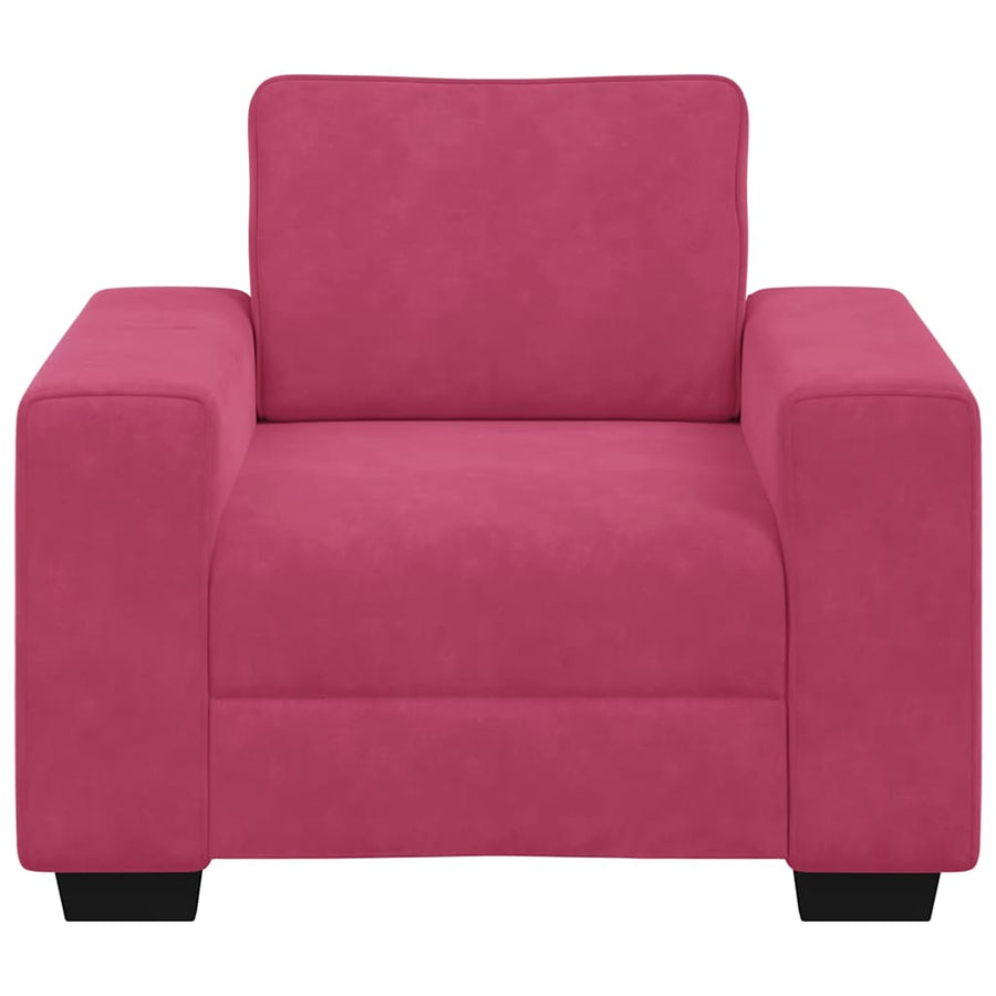 Sofastoel Wijnrood 100x77x82 cm Fluweel