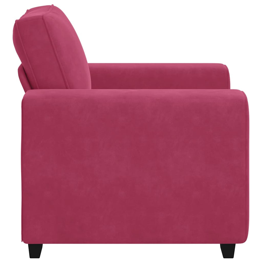 Sofastoel Wijnrood 100x77x82 cm Fluweel