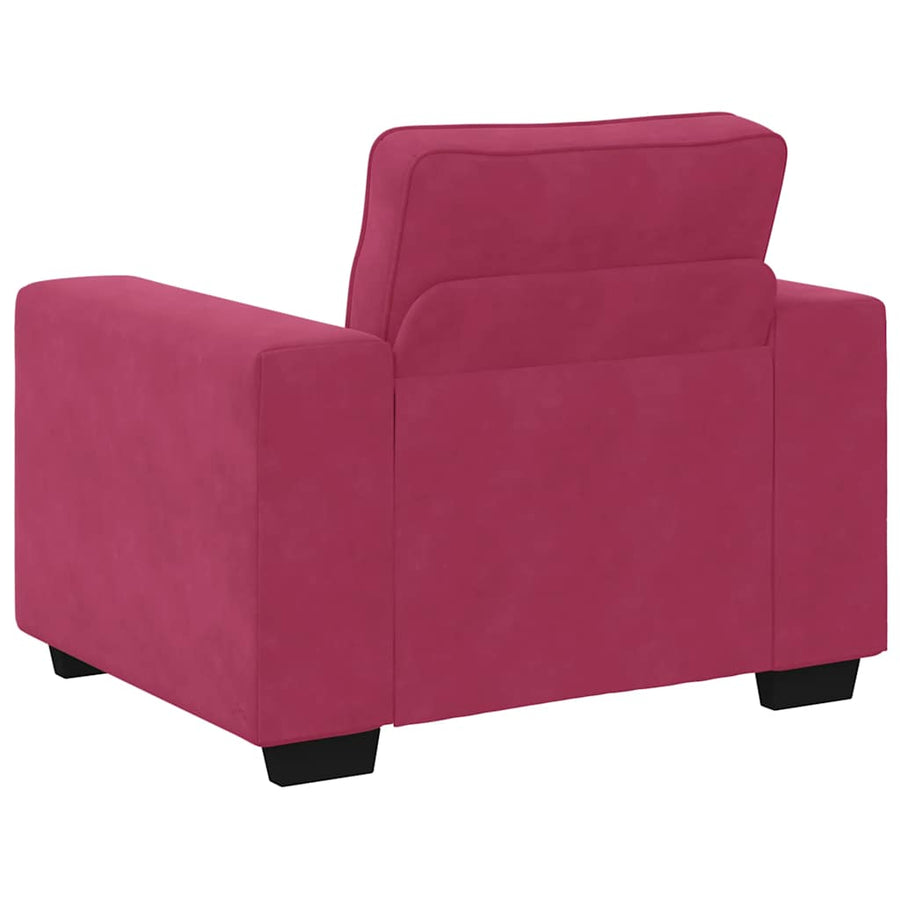 Sofastoel Wijnrood 100x77x82 cm Fluweel