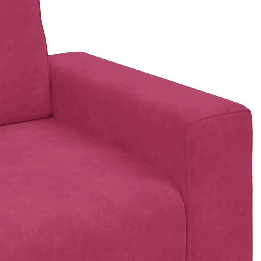 Sofastoel Wijnrood 100x77x82 cm Fluweel