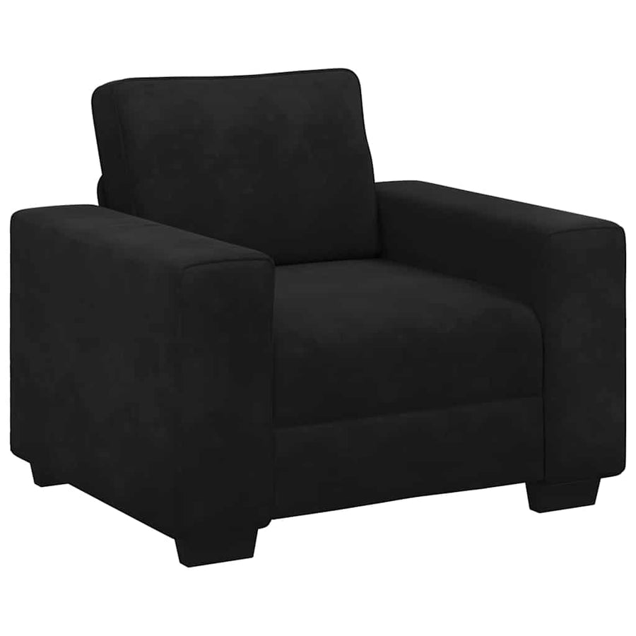 Fauteuil Fluweel 60 cm Zwart