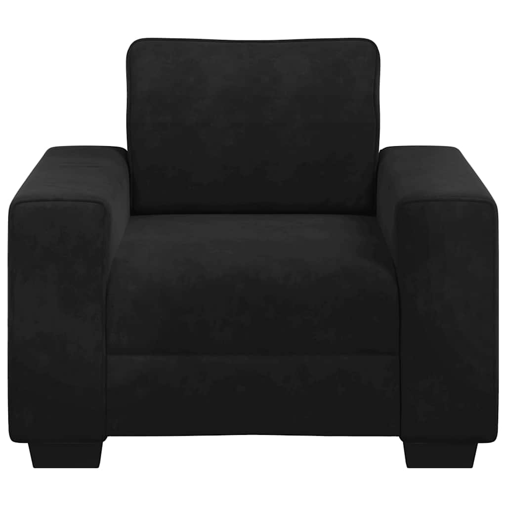 Fauteuil Fluweel 60 cm Zwart