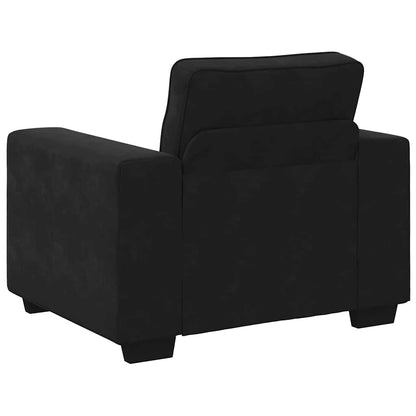Fauteuil Fluweel 60 cm Zwart