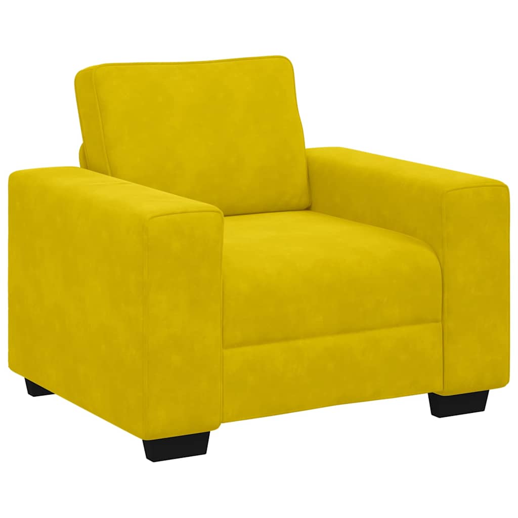 Sofastoel Geel 100x77x82 cm Fluweel