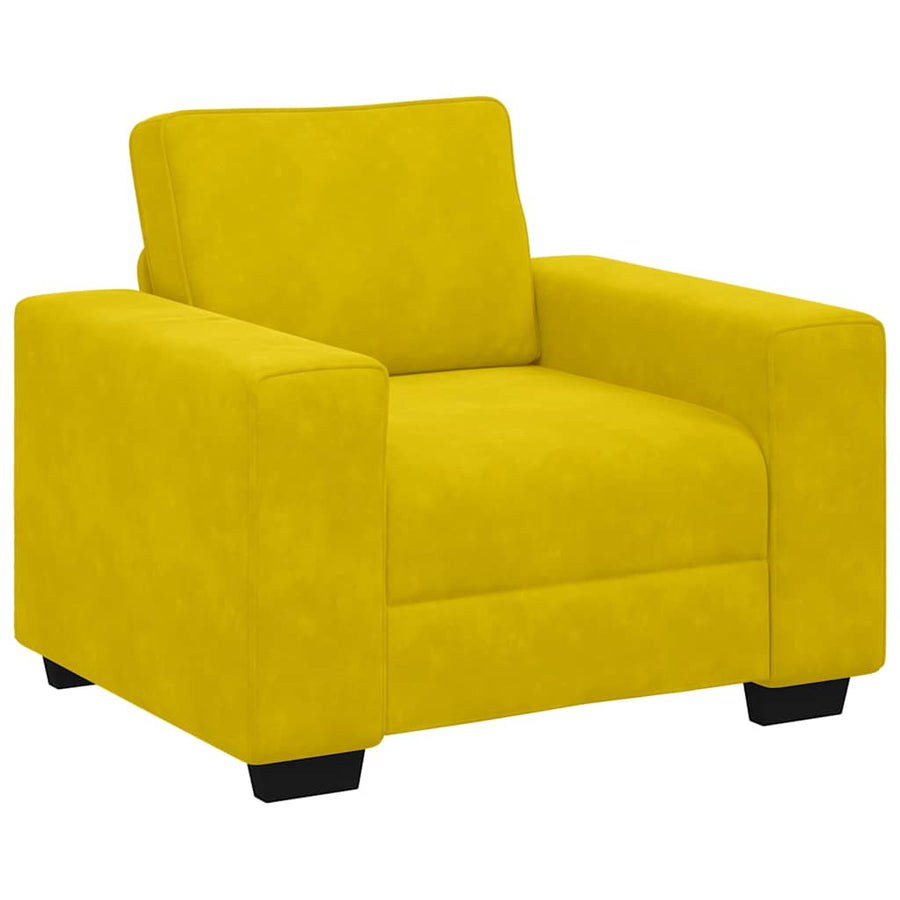 Sofastoel Geel 100x77x82 cm Fluweel