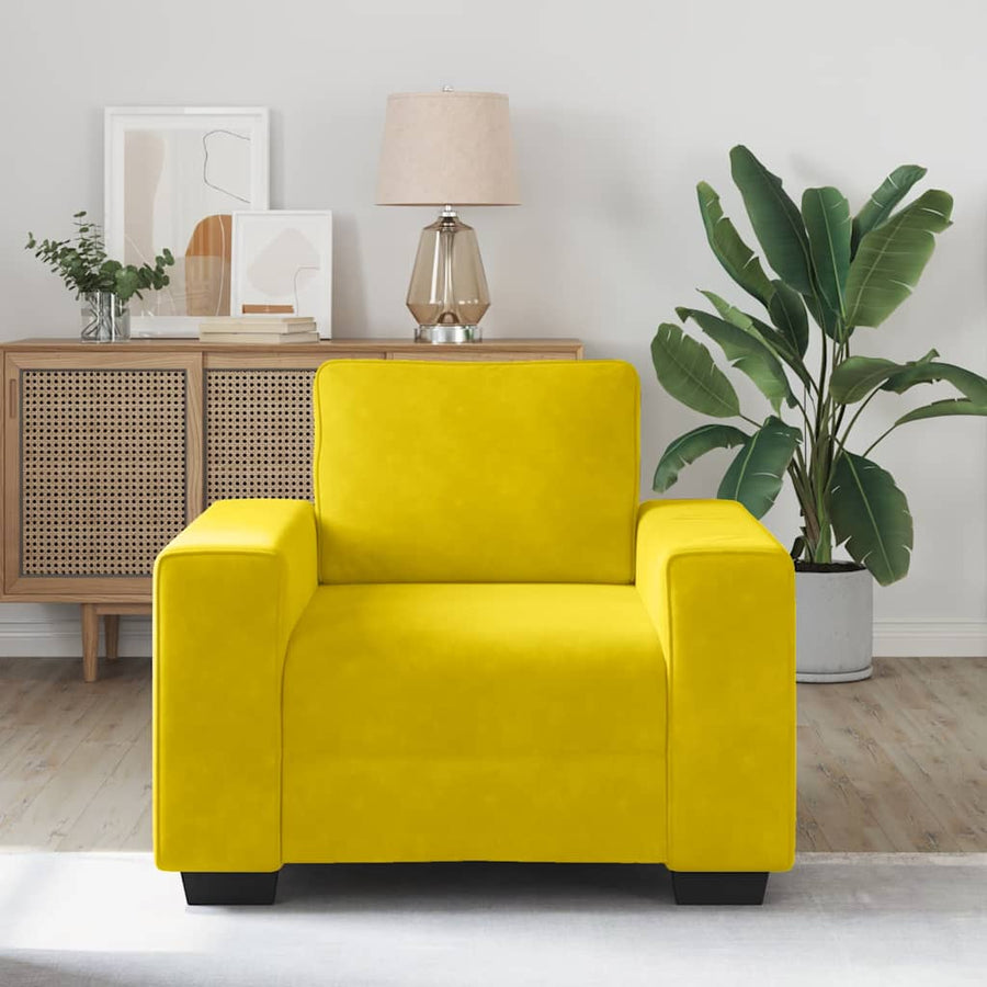 Sofastoel Geel 100x77x82 cm Fluweel